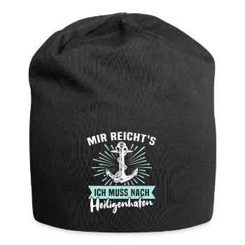 Heiligenhafen Sprüche - Jersey-Beanie - Schwarz - Vorne