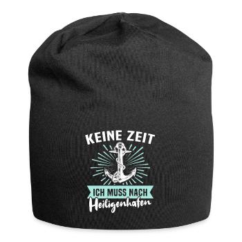 Heiligenhafen Sprüche - Jersey-Beanie - Schwarz - Vorne