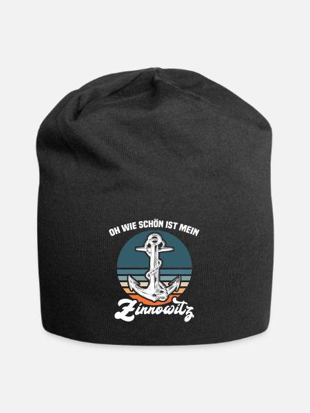 Zinnowitz Sprüche - Jersey-Beanie - Schwarz