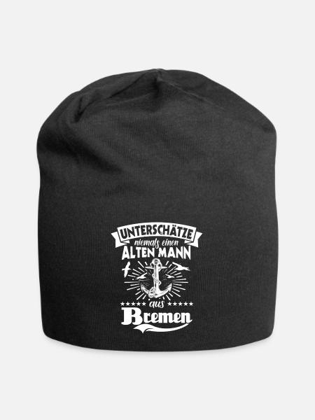Bremen Sprüche Bremer - Jersey-Beanie - Schwarz