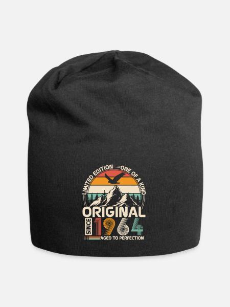 Original 1964 Vintage Retro Geburtstag - Jersey-Beanie - Schwarz