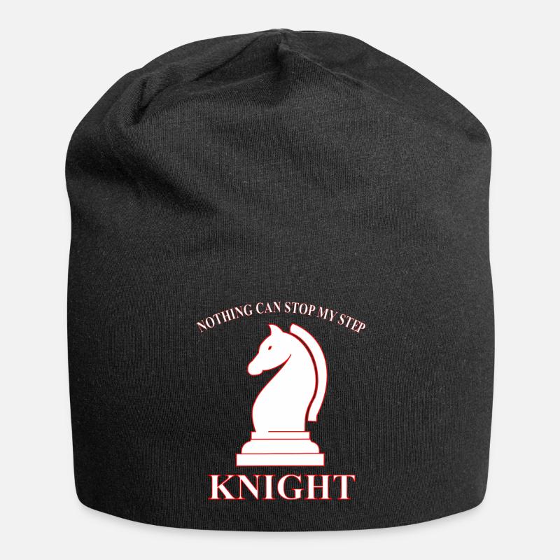 ÉCHECS DE CHEVALIER - Bonnet en jersey - noir