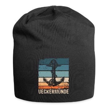 Ueckermünde Sprüche - Jersey-Beanie - Schwarz - Vorne