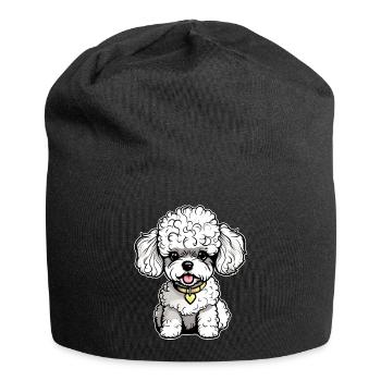 Caniche mignon II - Bonnet en jersey - noir - Devant