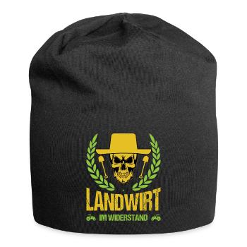 Bauern Protest Landwirt Im Widerstand Bauerndemo - Jersey-Beanie - Schwarz - Vorne