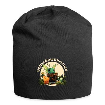 Devant les lucioles jeu de mots drôle - Bonnet en jersey - noir - Devant