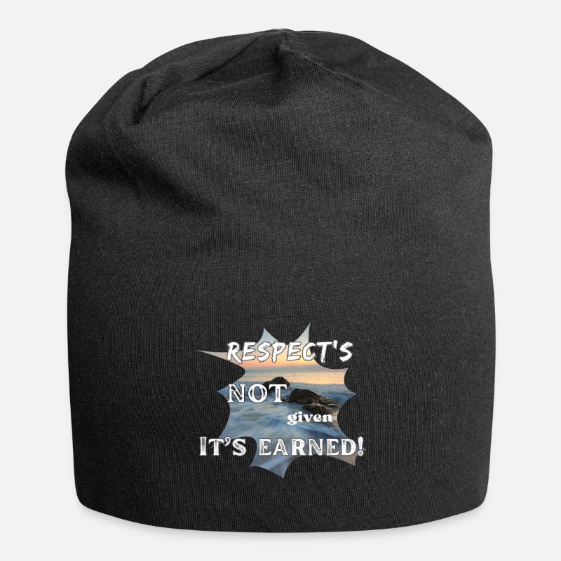 Respect's Not Given it's Earned! - Jersey-Beanie - Schwarz