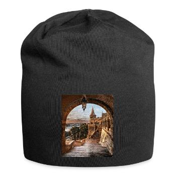 Bastion des pêcheurs, Budapest, Hongrie - Bonnet en jersey - noir - Devant