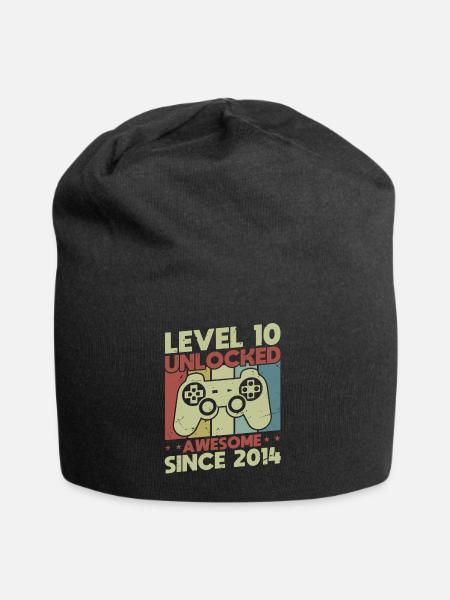 Level 10 freigeschaltet - Jersey-Beanie - Schwarz