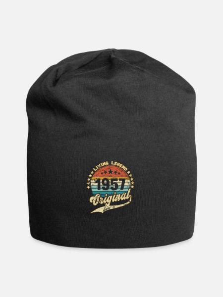 1957 Geburtstag Living Legend Original - Jersey-Beanie - Schwarz