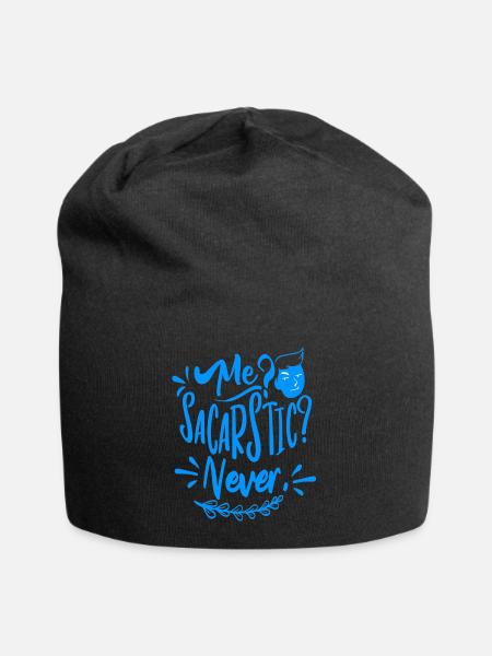 Ich? Sarkastisch? Nie! - Jersey-Beanie - Schwarz