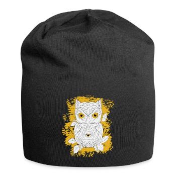 GOLDENE EULE LINEAR - Jersey-Beanie - Schwarz - Vorne