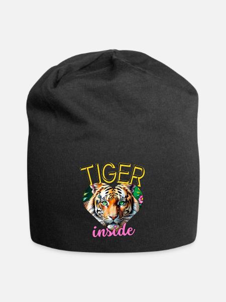 Der Tiger in mir. - Jersey-Beanie - Schwarz