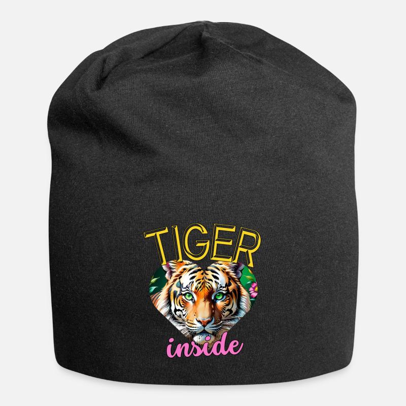 Der Tiger in mir. - Jersey-Beanie - Schwarz