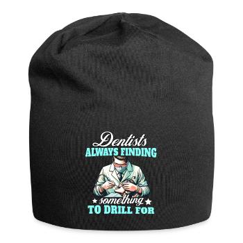 Zahnarzt Zahnpflege Dentist - Jersey-Beanie - Schwarz - Vorne