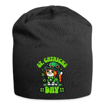 Chat de la Saint-Patrick - Bonnet en jersey - noir - Devant
