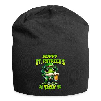 Frosch St. Patricks Day - Jersey-Beanie - Schwarz - Vorne