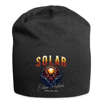Solar Eclipse 2024 - Jersey Beanie - black - Front