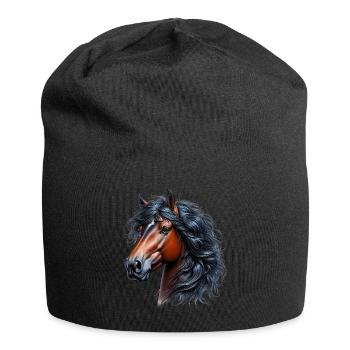 Horse - Jersey Beanie - black - Front