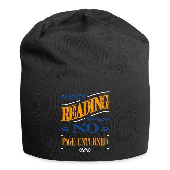 book keeper book children book quotes bday - Jersey Beanie - black - Front