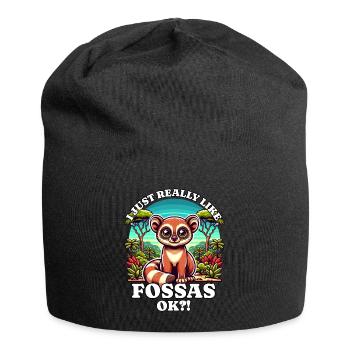 J’aime Fossas - Bonnet en jersey - noir - Devant