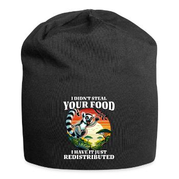 Lemur Sprüche - Jersey-Beanie - Schwarz - Vorne