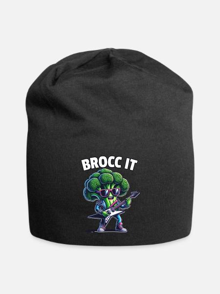 Brokkoli - Jersey-Beanie - Schwarz