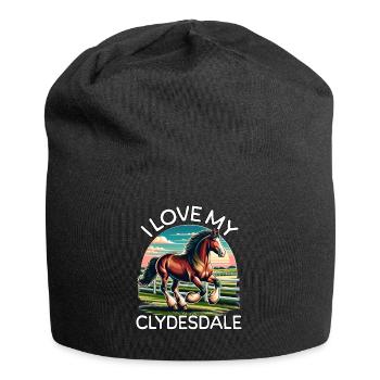 L’amour de Clydesdale - Bonnet en jersey - noir - Devant
