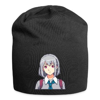 Pixel Schoolgirl Charm - Jersey Beanie - black - Front