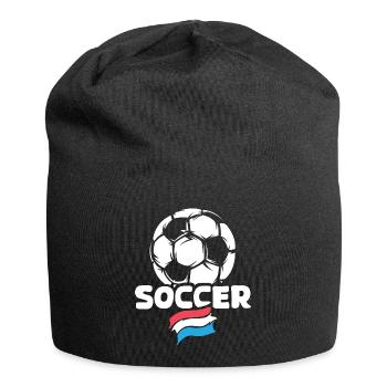 Niederlande Soccer Ball Flagge Fußballteam icon - Jersey-Beanie - Schwarz - Vorne