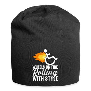 Personnes en fauteuil roulant Fauteuil roulant - Bonnet en jersey - noir - Devant