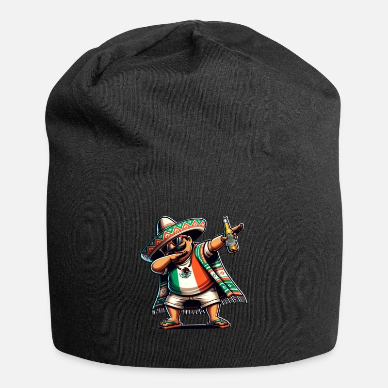 Mexiko Mexikaner - Jersey-Beanie - Schwarz