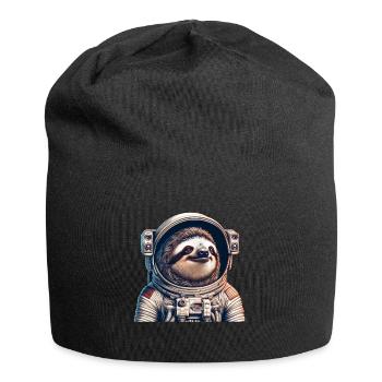 Nachdenkliches Faultier Astronaut - Jersey-Beanie - Schwarz - Vorne
