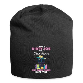 Femme de ménage - Bonnet en jersey - noir - Devant