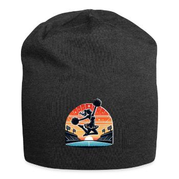 Conception de pom-pom girl - Bonnet en jersey - charbon - Devant