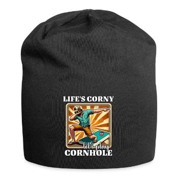 Cornhole - Jersey-Beanie - Schwarz - Vorne