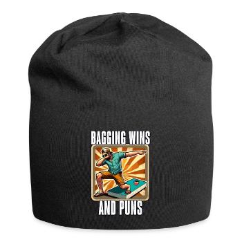 Pouf Cornhole - Bonnet en jersey - noir - Devant