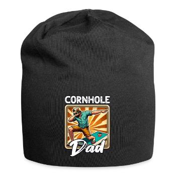Papa Cornhole - Bonnet en jersey - noir - Devant