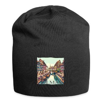 Colmar Frankreich - Stadt der Kanäle & - Jersey-Beanie - Schwarz - Vorne