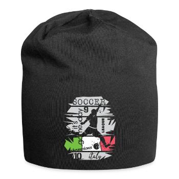 Fußball Italien Torschuss Team Illustration Symbol - Jersey-Beanie - Schwarz - Vorne