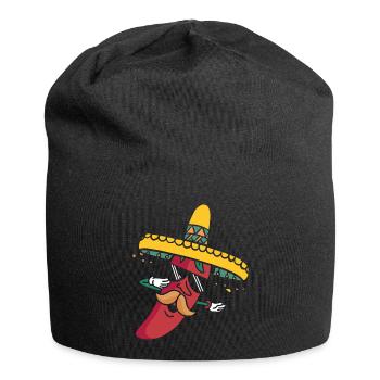 Paprika Chili scharf - Jersey-Beanie - Schwarz - Vorne