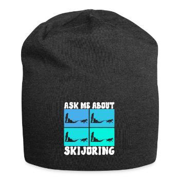 Sledding Sled dogs - Jersey Beanie - charcoal grey - Front