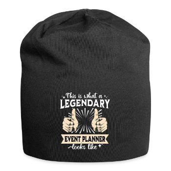 Legendärer Event Planer - Jersey-Beanie - Schwarz - Vorne