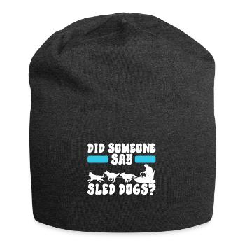 Sledding Sled dogs - Jersey Beanie - charcoal grey - Front