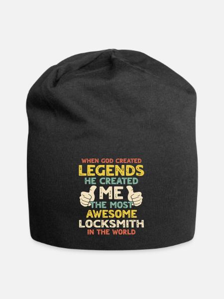 Schlosser - Jersey-Beanie - Schwarz
