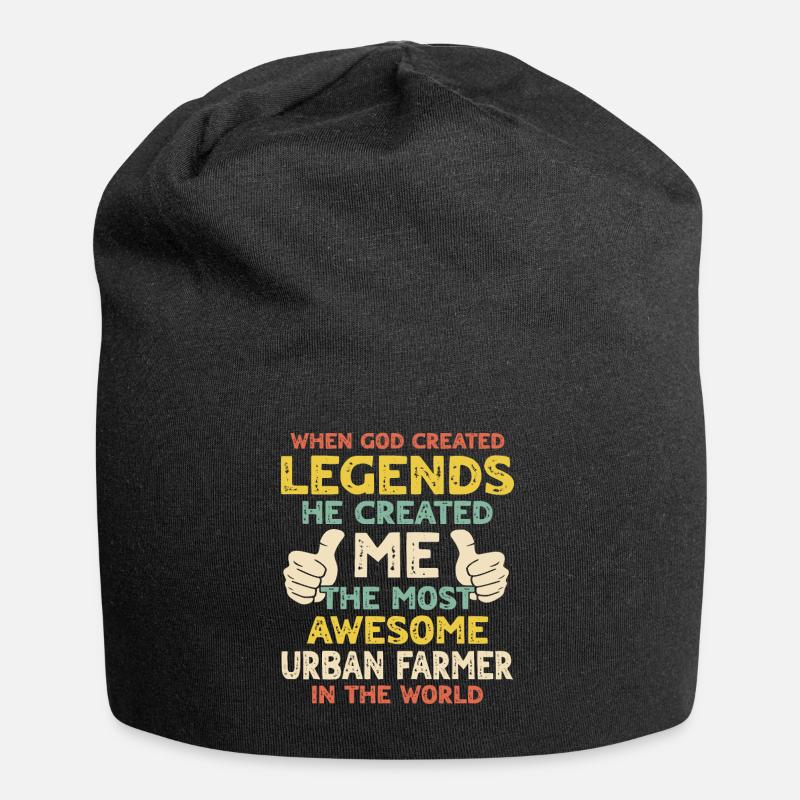 Urban Farmer - Jersey-Beanie - Schwarz