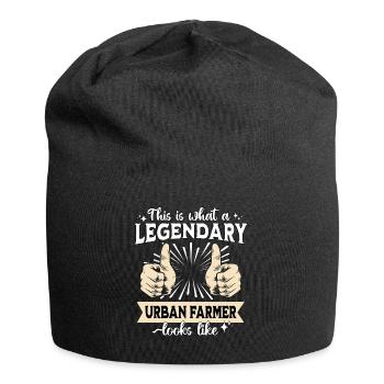 Legendärer Urban Farmer - Jersey-Beanie - Schwarz - Vorne