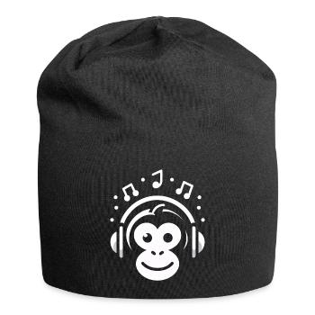 Mélodie de singe joyeux - Bonnet en jersey - noir - Devant