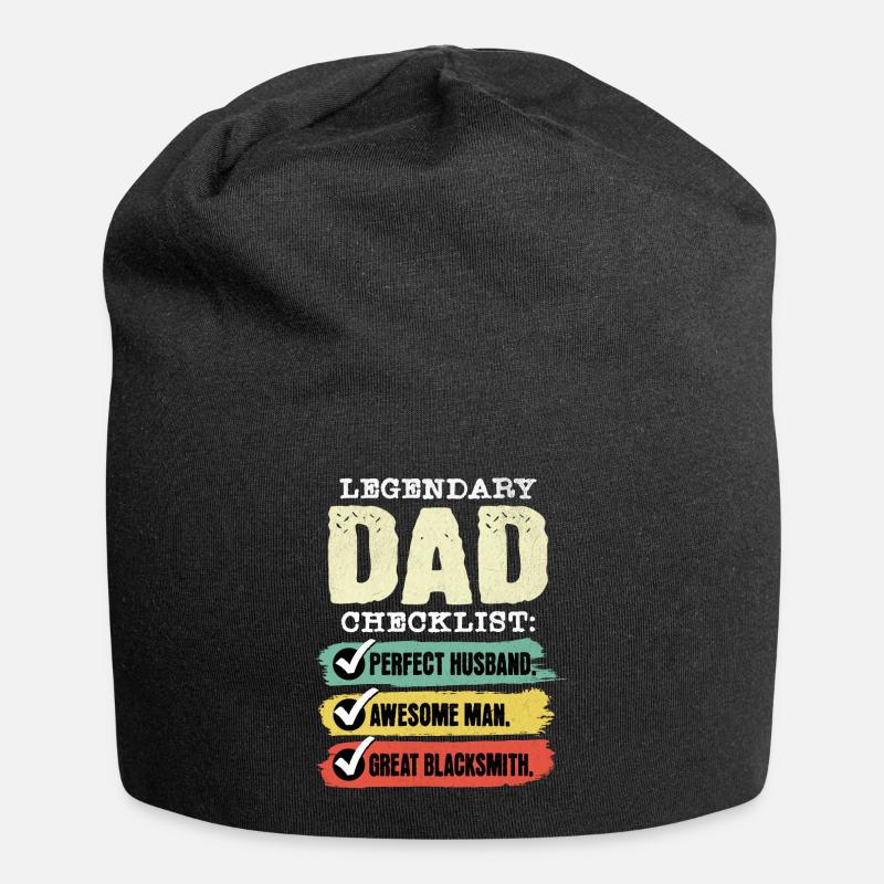 Papa Schmied Vatertag - Jersey-Beanie - Schwarz