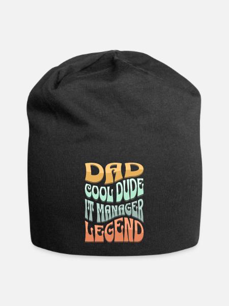 Papa IT Manager - Jersey-Beanie - Schwarz